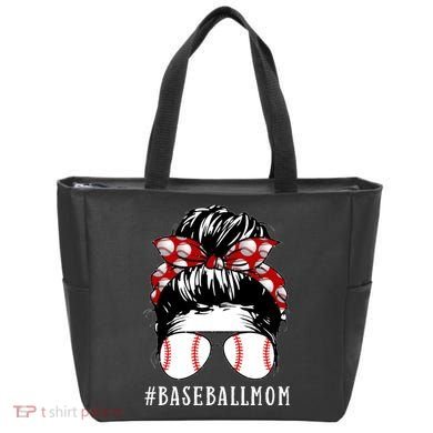 Messy Bun Baseball Mom Tote Bag