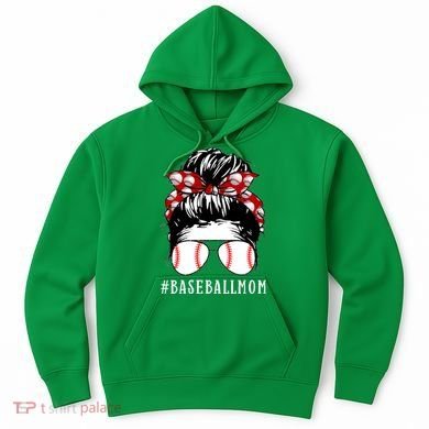 Messy Bun Baseball Mom Hoodie