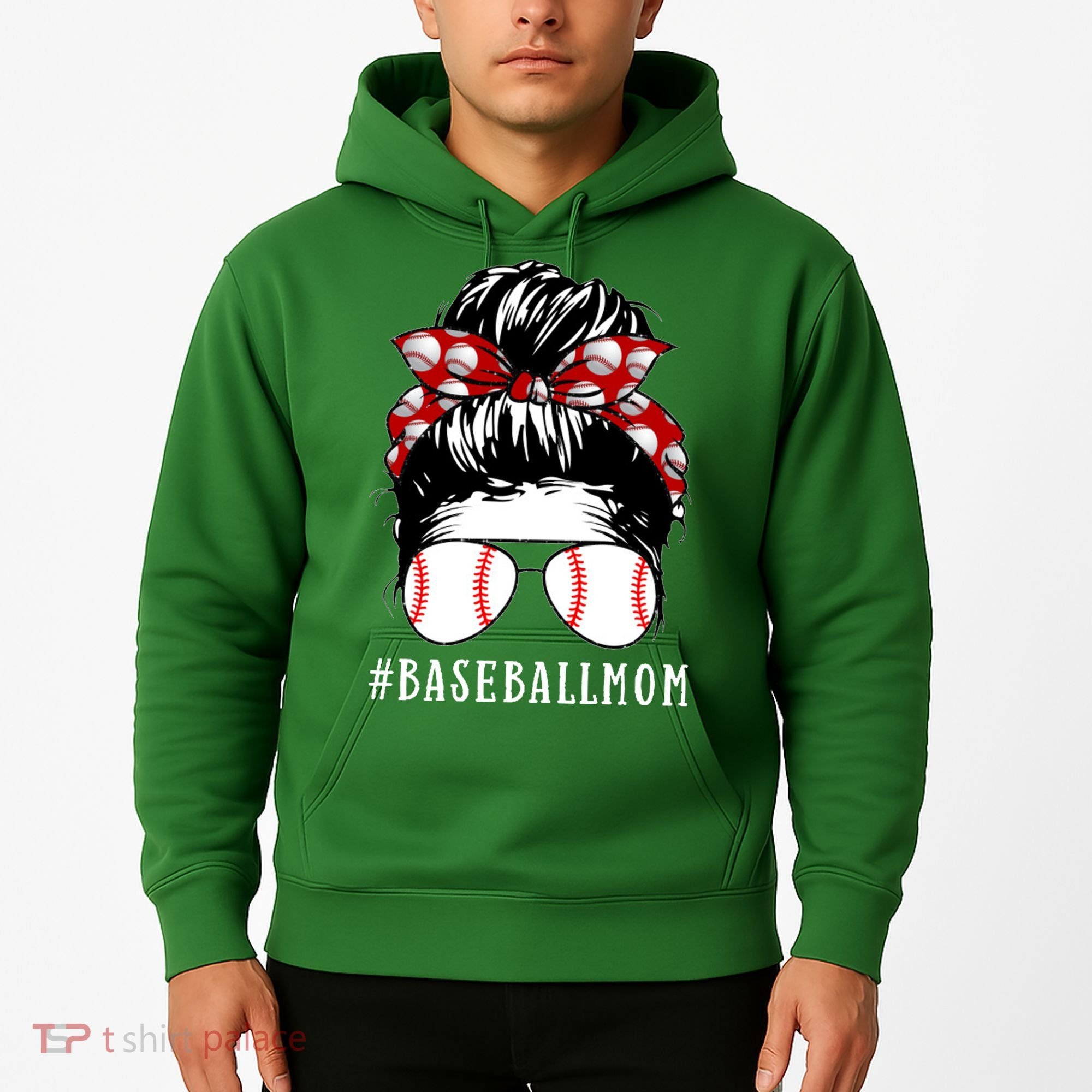 Messy Bun Baseball Mom Hoodie