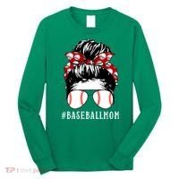 Messy Bun Baseball Mom Long Sleeve Shirt thumb 0