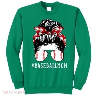 Messy Bun Baseball Mom Sweatshirt