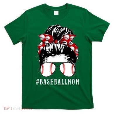 Messy Bun Baseball Mom T-Shirt