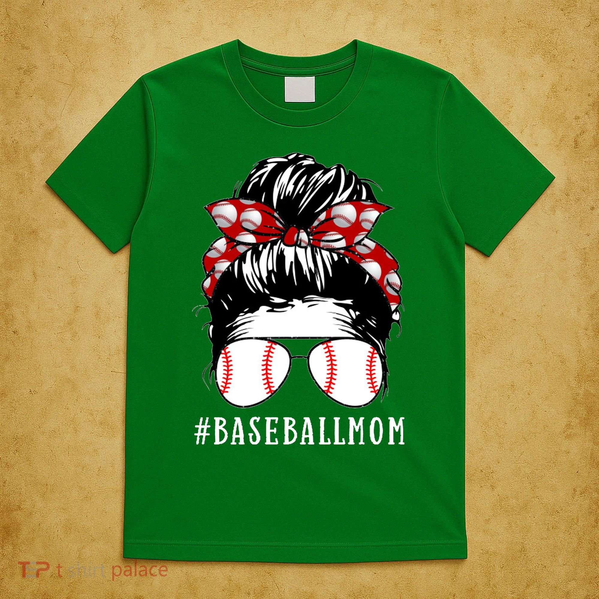 Messy Bun Baseball Mom T-Shirt