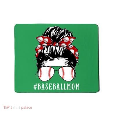 Messy Bun Baseball Mom Mousepad