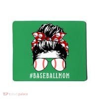 Messy Bun Baseball Mom Mousepad thumb 0