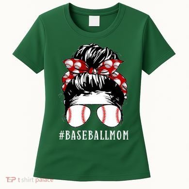 Messy Bun Baseball Mom Women's T-Shirt