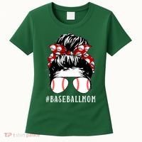 Messy Bun Baseball Mom Women's T-Shirt thumb 0