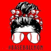 Messy Bun Baseball Mom Santa Hat thumb 1