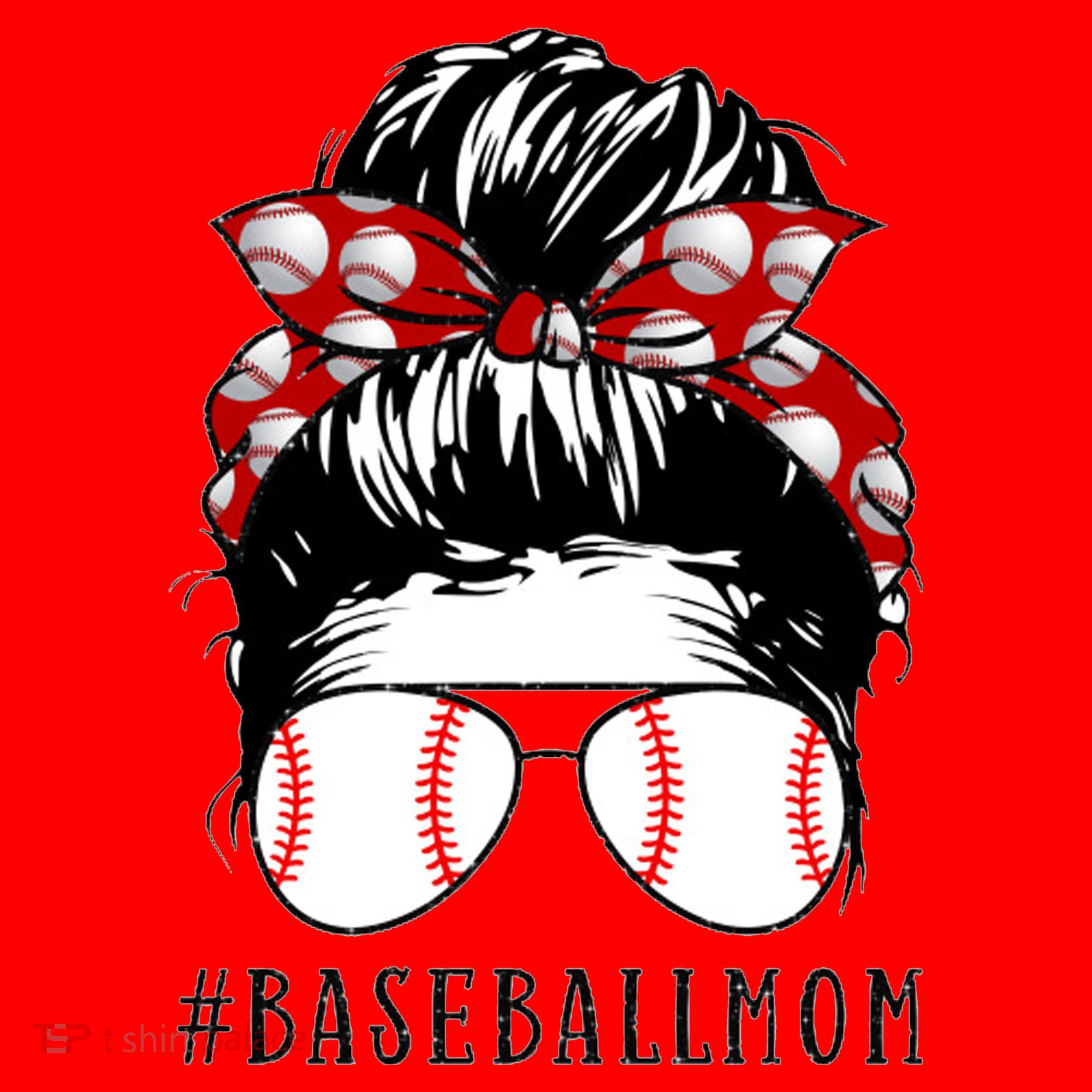 Messy Bun Baseball Mom Santa Hat