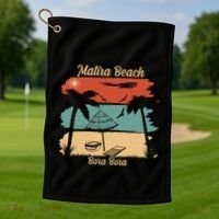 Matira Beach Bora Bora Golf Towel thumb 1