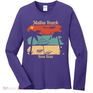 Matira Beach Bora Bora Women's Long Sleeve Shirt