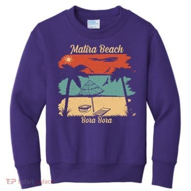 Matira Beach Bora Bora Kids Sweatshirt
