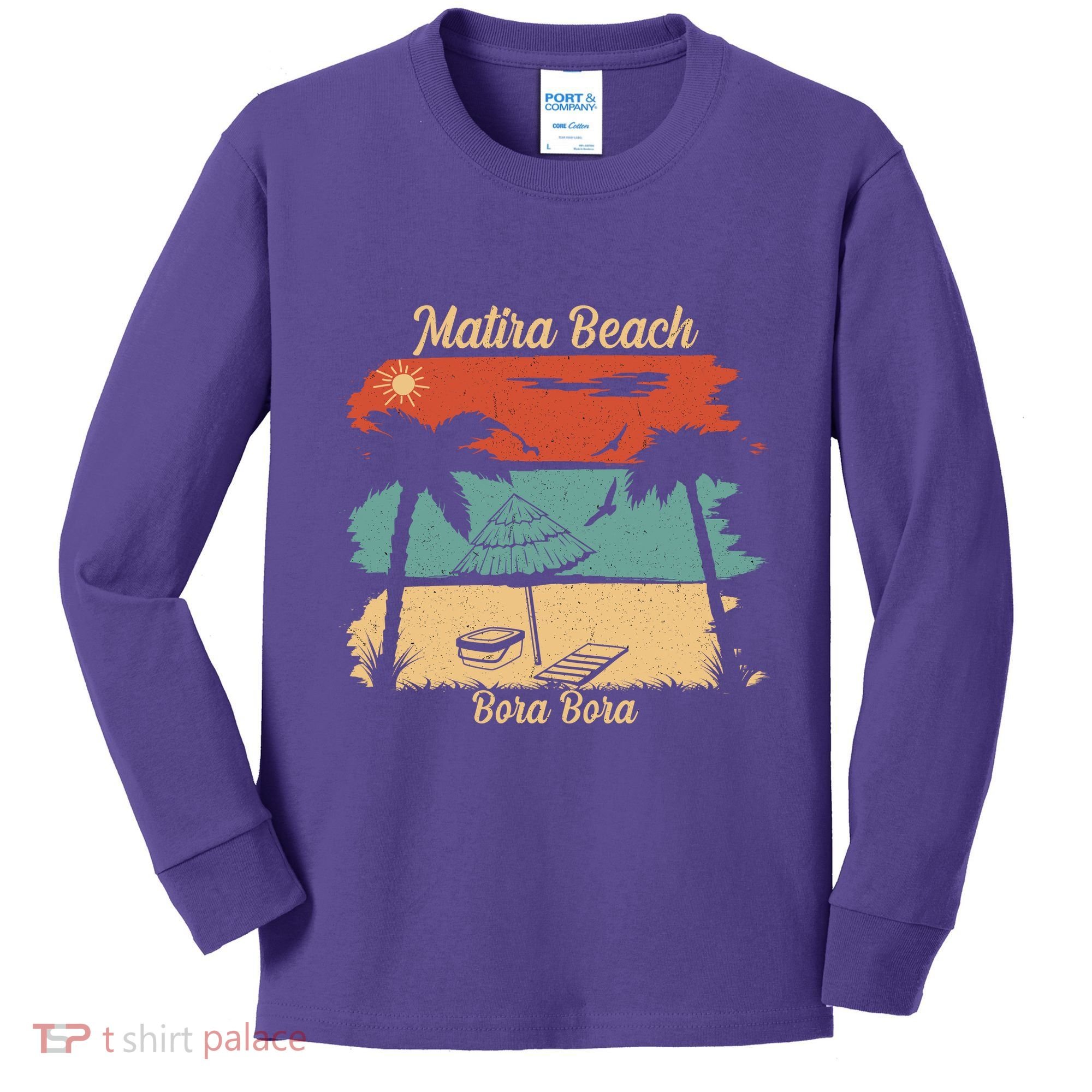 Matira Beach Bora Bora Kids Long Sleeve Shirt
