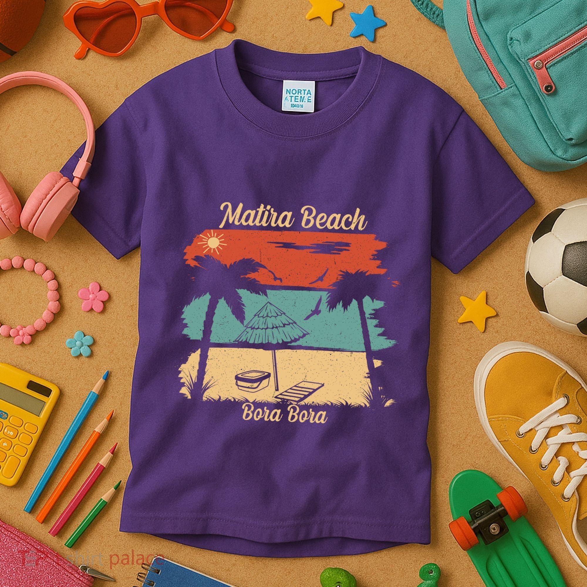 Matira Beach Bora Bora Kids T-Shirt