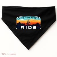 Mountain Bike Biking Cycling Retro MTB Trail Enthusiast Idea USA-Made Doggie Bandana thumb 0