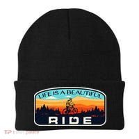 Mountain Bike Biking Cycling Retro MTB Trail Enthusiast Idea Beanie thumb 0