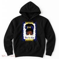 Messy Bun Barbados Flag Woman Girl Hoodie thumb 0