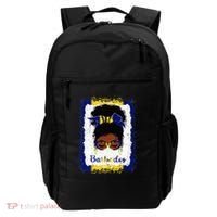 Messy Bun Barbados Flag Woman Girl Backpack thumb 0
