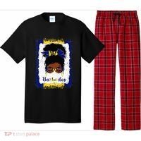 Messy Bun Barbados Flag Woman Girl Pajama Set thumb 0