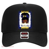 Messy Bun Barbados Flag Woman Girl Hat thumb 0