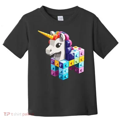 Master Builder Bricks Blocks Play Toy.s Unicorn Toddler T-Shirt