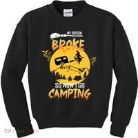 My Broom Broke So Now I Go Camping Kids Sweatshirt thumb 0