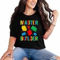 Master Builder Building Blocks Brick Toy Master Builder Comfort Colors T-Shirt thumb 0