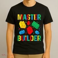 Master Builder Building Blocks Brick Toy Master Builder T-Shirt thumb 3