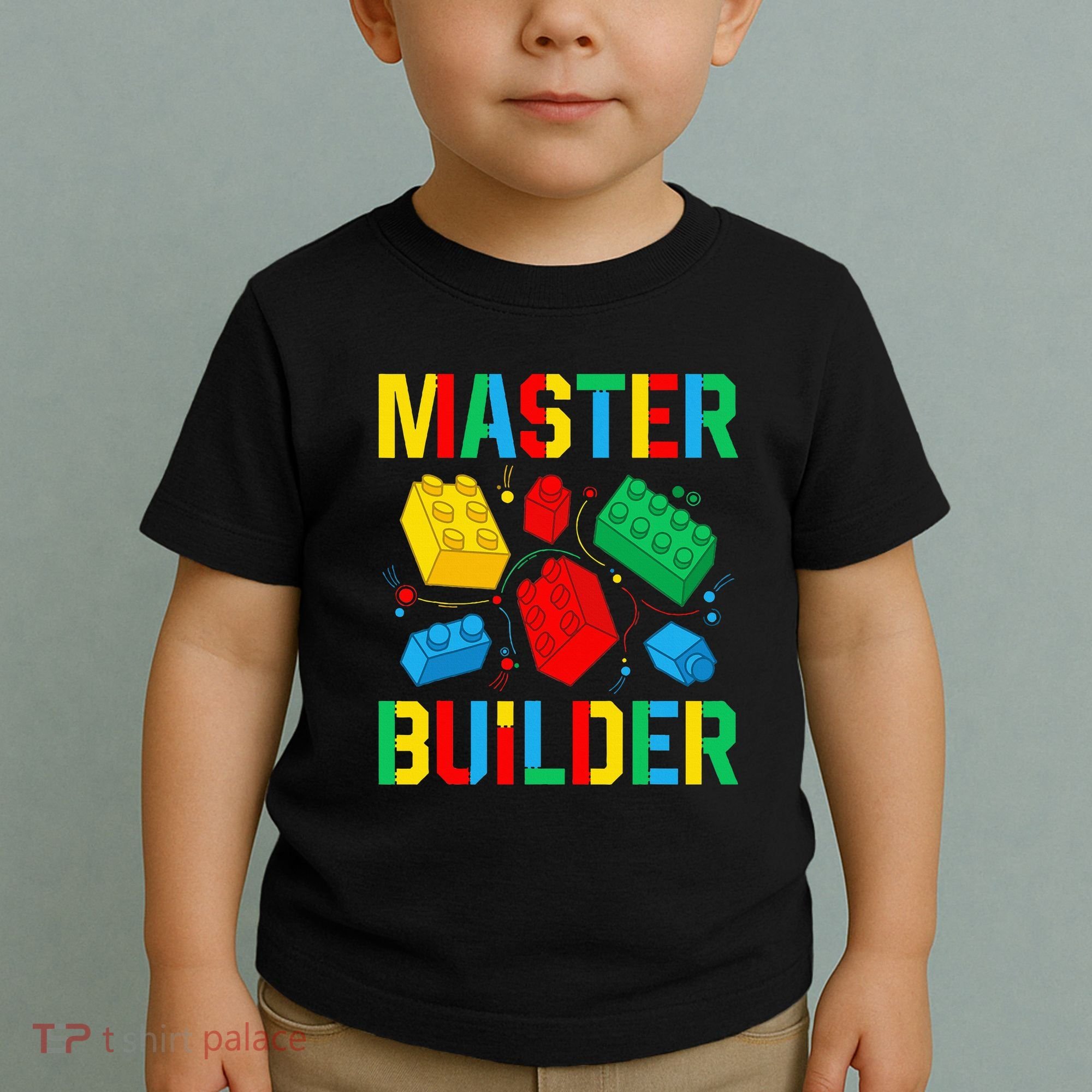 Master Builder Building Blocks Brick Toy Master Builder Toddler T-Shirt