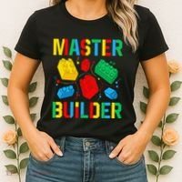 Master Builder Building Blocks Brick Toy Master Builder Women's T-Shirt thumb 2