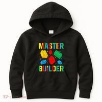 Master Builder Building Blocks Brick Toy Master Builder Kids Hoodie thumb 0