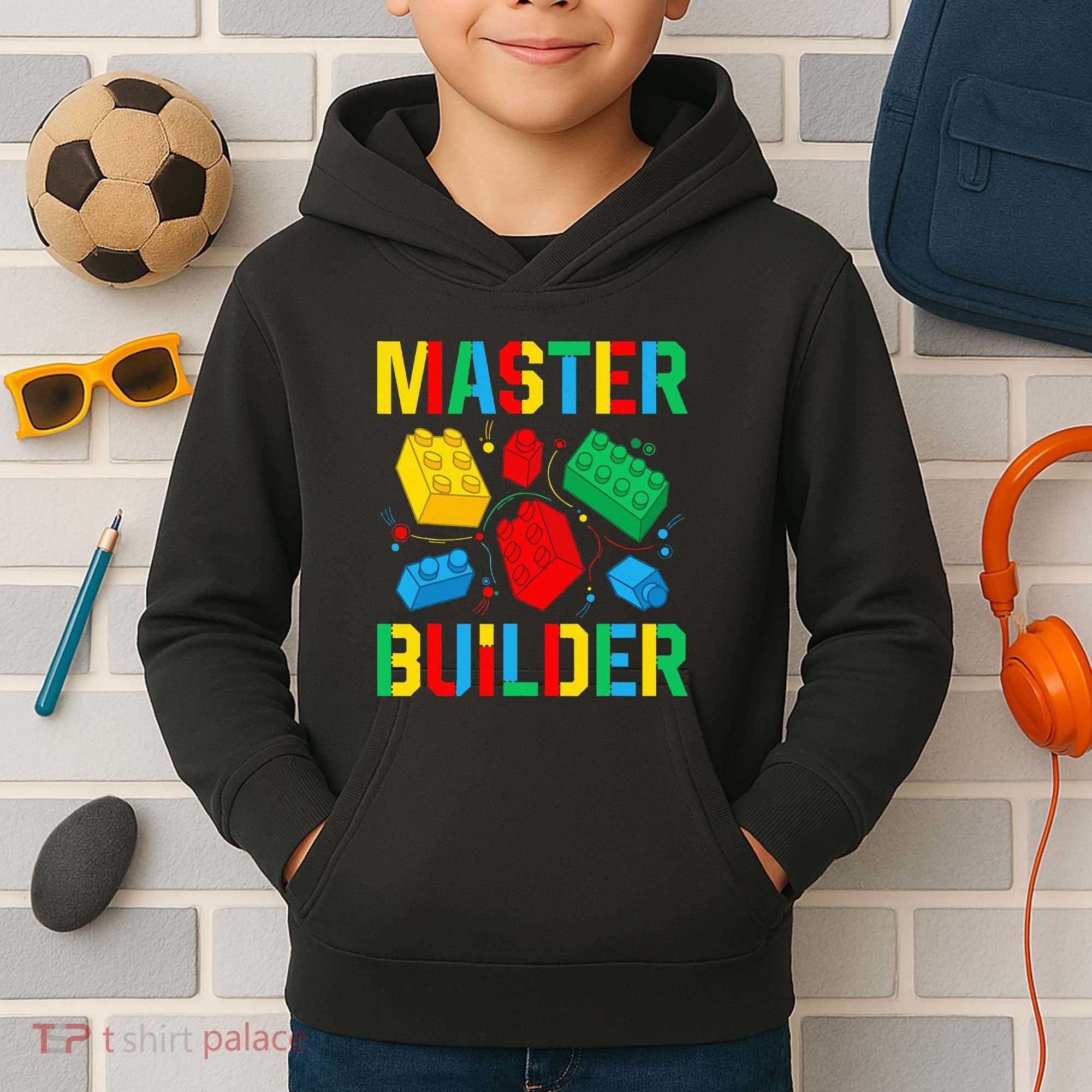 Master Builder Building Blocks Brick Toy Master Builder Kids Hoodie