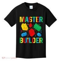 Master Builder Building Blocks Brick Toy Master Builder Kids T-Shirt thumb 0