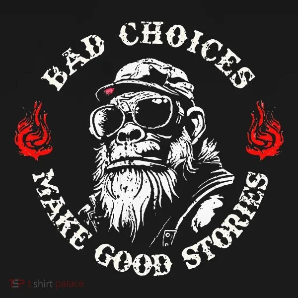 Monkey Bad Choices Make Good Stories Bucket Hat