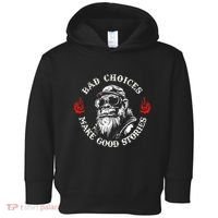 Monkey Bad Choices Make Good Stories Toddler Hoodie thumb 0