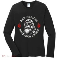 Monkey Bad Choices Make Good Stories Women's Long Sleeve Shirt thumb 0