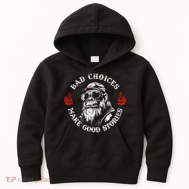 Monkey Bad Choices Make Good Stories Kids Hoodie