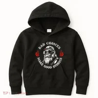 Monkey Bad Choices Make Good Stories Kids Hoodie thumb 0