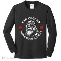 Monkey Bad Choices Make Good Stories Kids Long Sleeve Shirt thumb 0