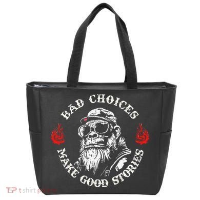 Monkey Bad Choices Make Good Stories Tote Bag