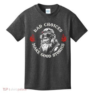 Monkey Bad Choices Make Good Stories Kids T-Shirt