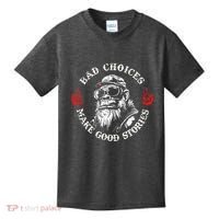 Monkey Bad Choices Make Good Stories Kids T-Shirt thumb 0