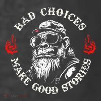 Monkey Bad Choices Make Good Stories Kids T-Shirt thumb 4