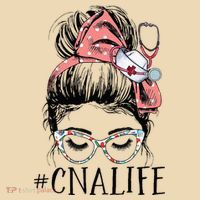 Messy Bun CNA Life Women Funny Certified Nursing Assistant Tote Bag thumb 4