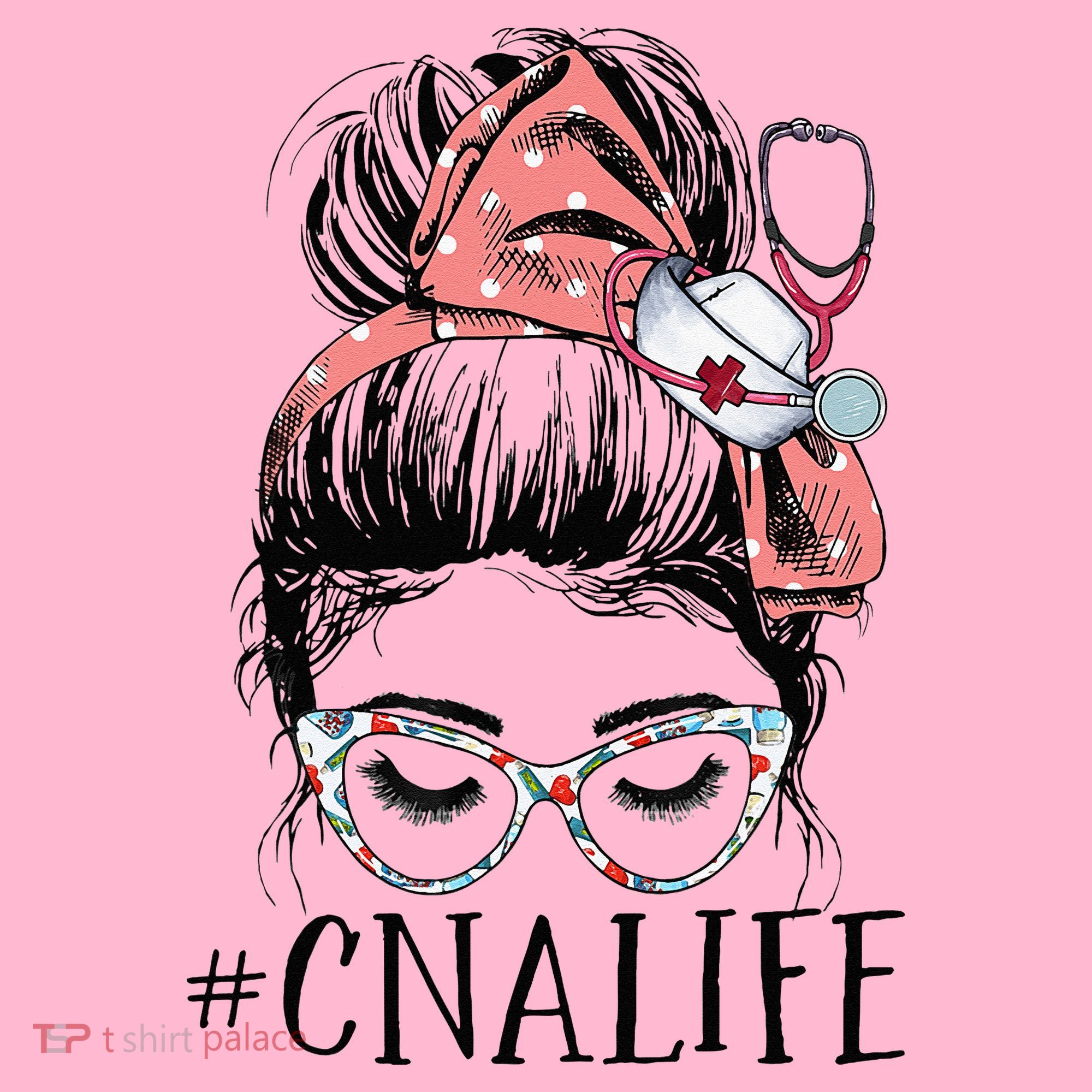 Messy Bun CNA Life Women Funny Certified Nursing Assistant Coaster
