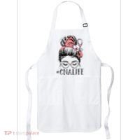 Messy Bun CNA Life Women Funny Certified Nursing Assistant Apron thumb 0