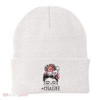 Messy Bun CNA Life Women Funny Certified Nursing Assistant Beanie thumb 0
