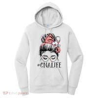Messy Bun CNA Life Women Funny Certified Nursing Assistant Women's Hoodie thumb 0