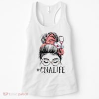 Messy Bun CNA Life Women Funny Certified Nursing Assistant Women's Tank Top thumb 0