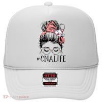 Messy Bun CNA Life Women Funny Certified Nursing Assistant Hat thumb 0
